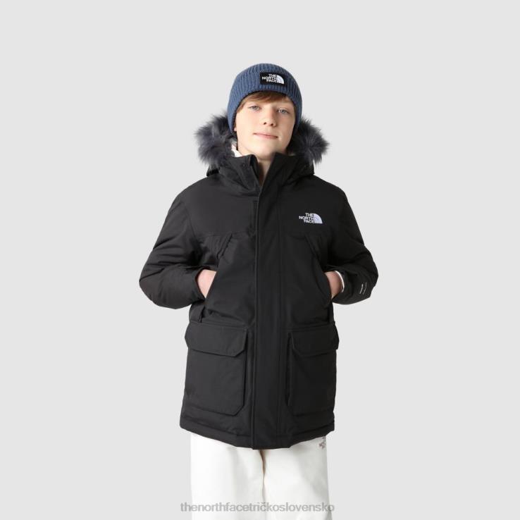 HLH081810 čierna The North Face chlapčenská mcmurdo parka